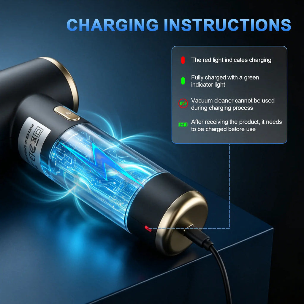 Powerful Handheld Wireless Vacuum Cleaner 5500Pa,With Strong Suction for Home | Car | Desktopcleaning, Car Detailing Accessories, Cleaningsupplies