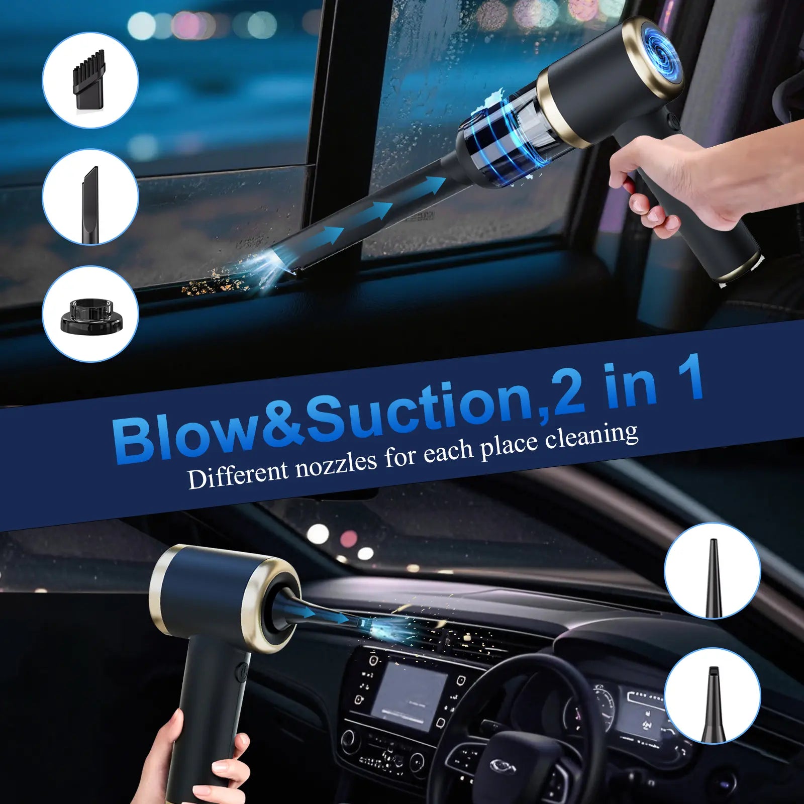 Powerful Handheld Wireless Vacuum Cleaner 5500Pa,With Strong Suction for Home | Car | Desktopcleaning, Car Detailing Accessories, Cleaningsupplies