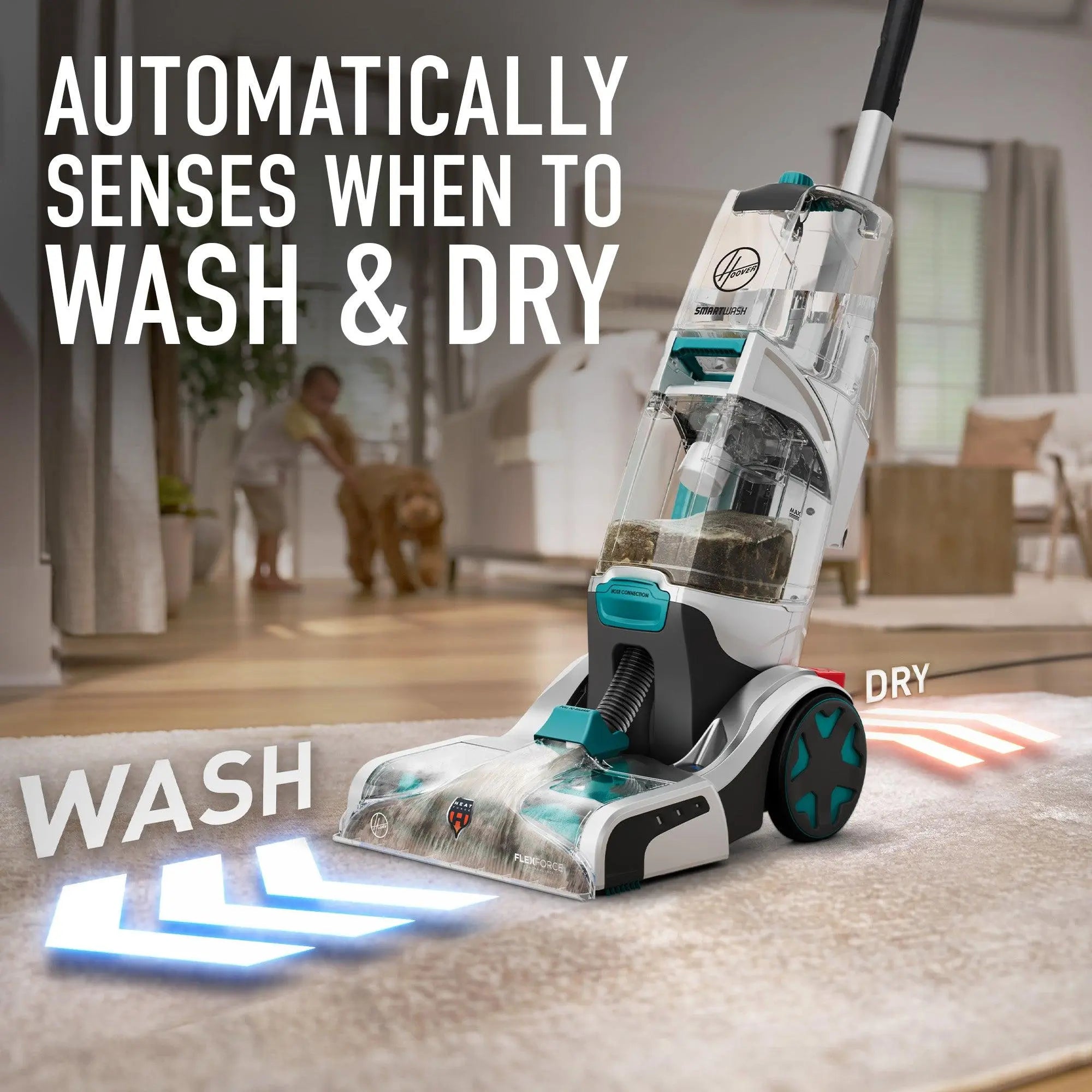 Hoover Smartwash+ Automatic Carpet Cleaner with Flexforce Powerbrushes and Auto Mix