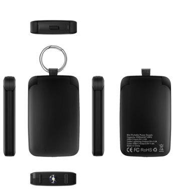 PowerKey™ Portable Mini Charger | 2-in-1 for Phone & Watch